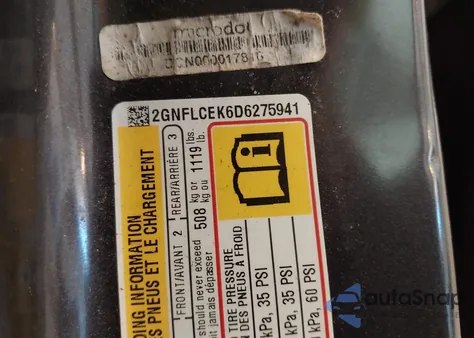 2013 Chevrolet Equinox Ls из США, поврежденный, VIN 2GNFLCEK6D6275941